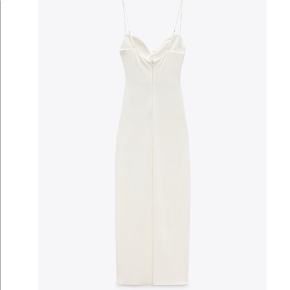 ZARA DRAPED MIDI DRESS - Picture 16 of 16